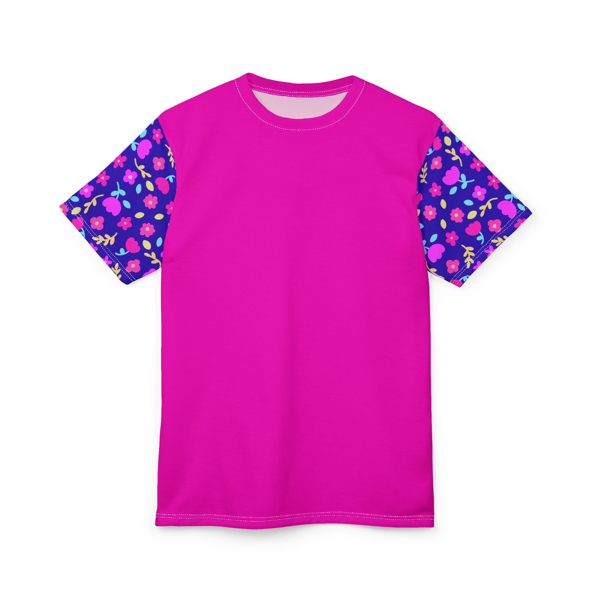 Floral Sleeve All-Over Print Tee