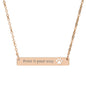 Cutout Paw Bar Necklace (Engraving)