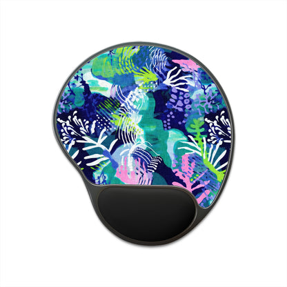 Reef Mouse Pad with Memory Foam Wrist Rest