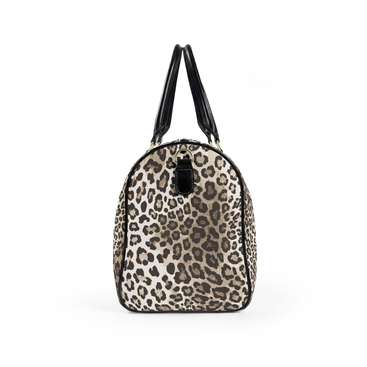 Leopard Print Faux Leather Travel Bag