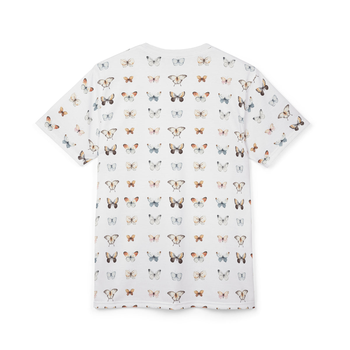Butterfly White Stitching Unisex All-Over Print T-Shirt