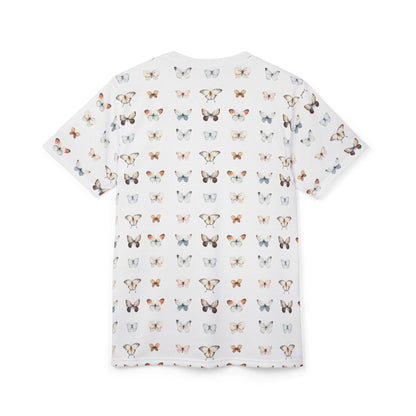 Butterfly White Stitching Unisex All-Over Print T-Shirt