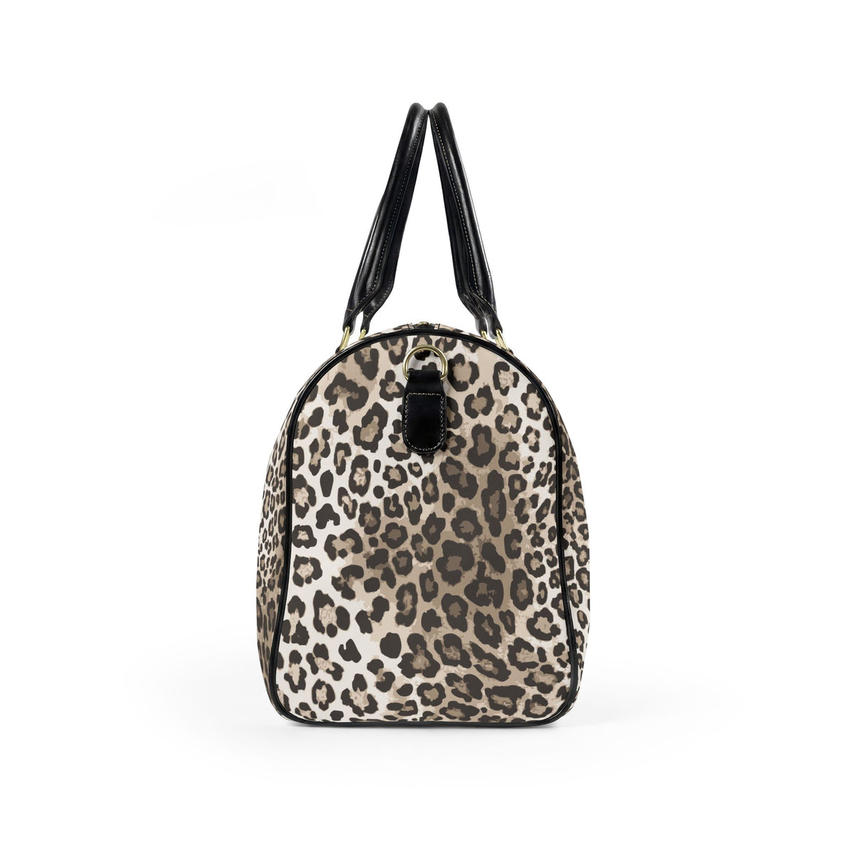 Leopard Print Faux Leather Travel Bag