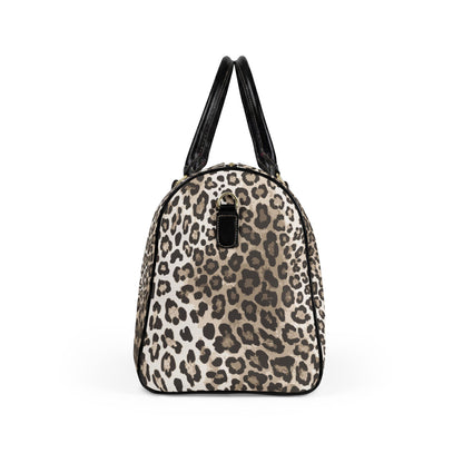 Leopard Print Faux Leather Travel Bag