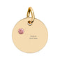 Birthstone Circle Charm (Engraving)