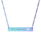 Cutout Paw Bar Necklace (Engraving)
