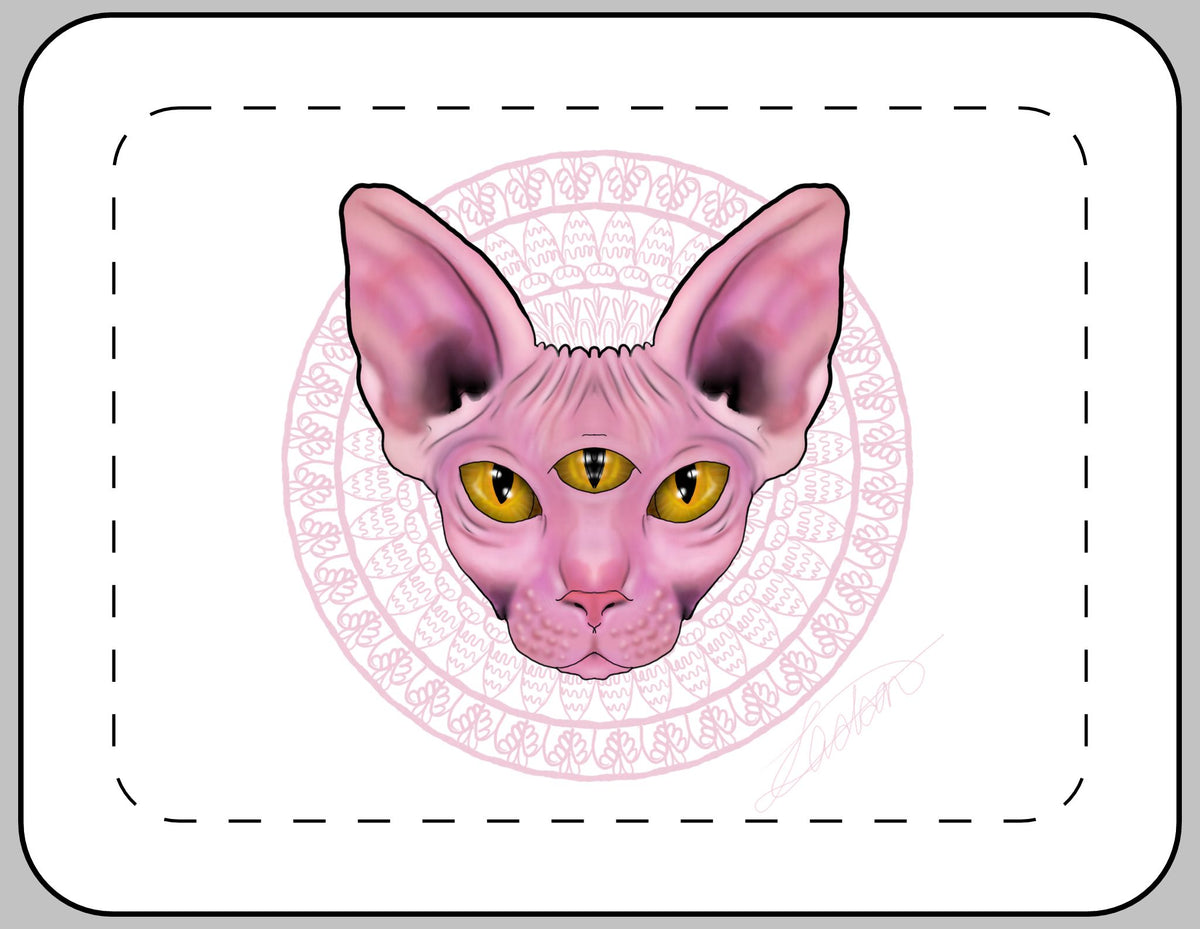 Three Eyed Cat Protective Laptop Sleeve