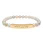 Natural Stone Stretch Bar Bracelet (Engraving)