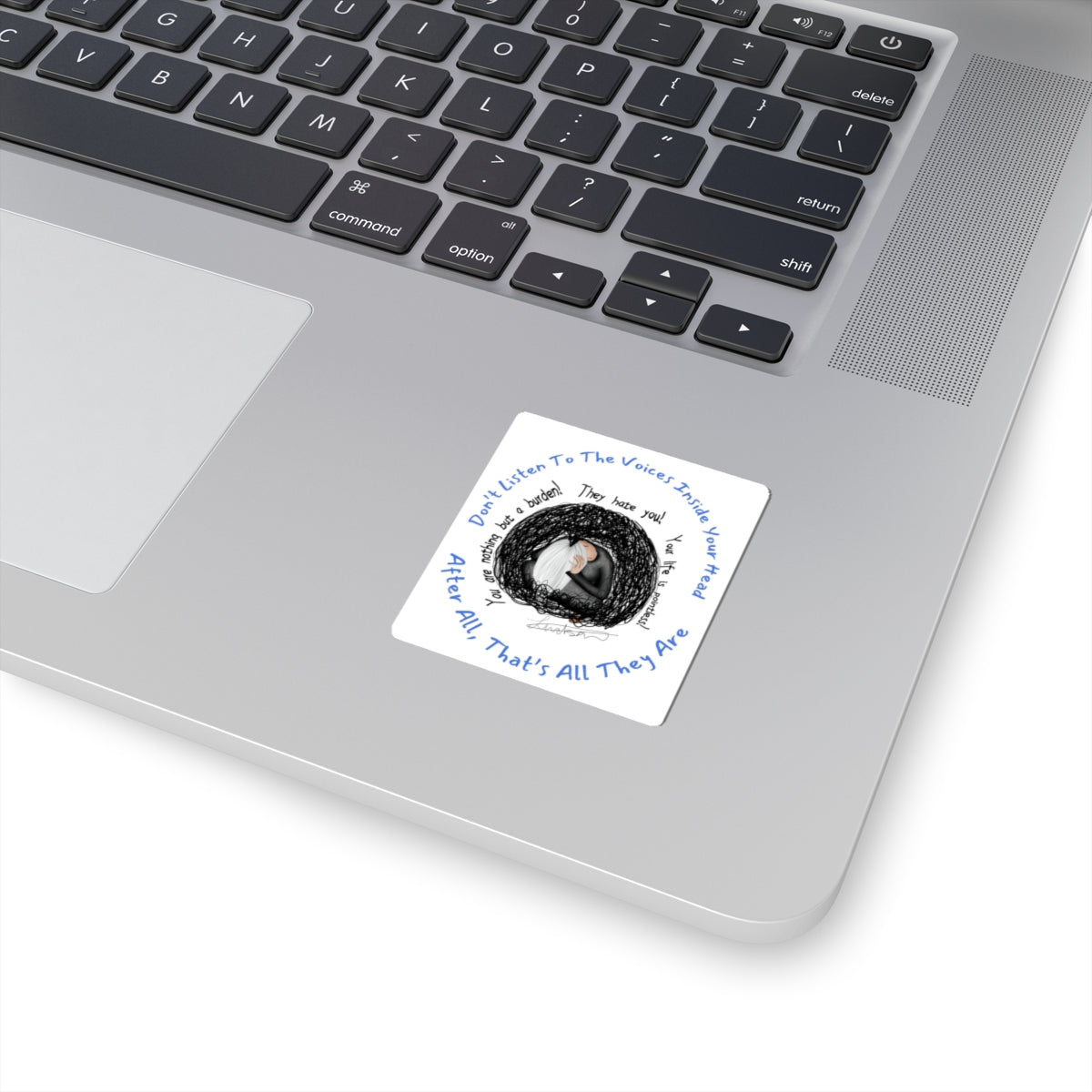 Dark Thoughts Mental Health Artwork Sticker