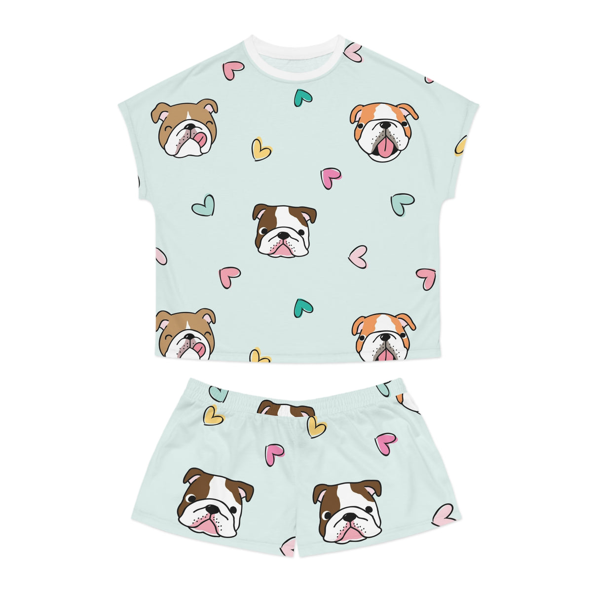 Bulldog Women's All-Over Print Pajama Set