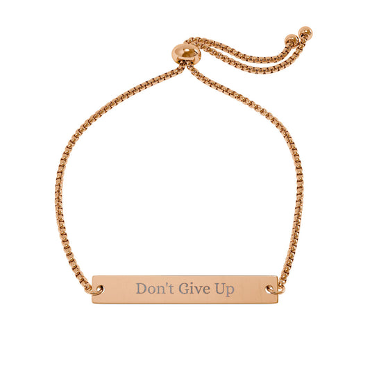 Adjustable Flat Bar Bracelet (Engraving)