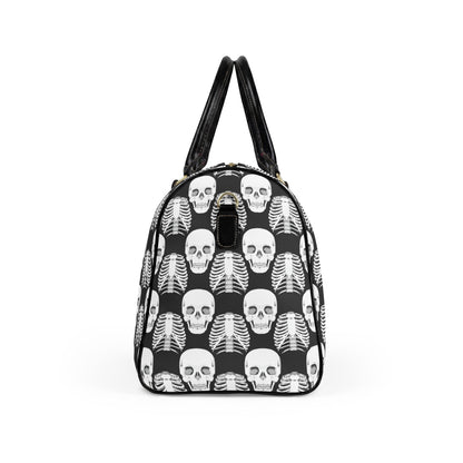 Skull Faux Leather Travel Bag