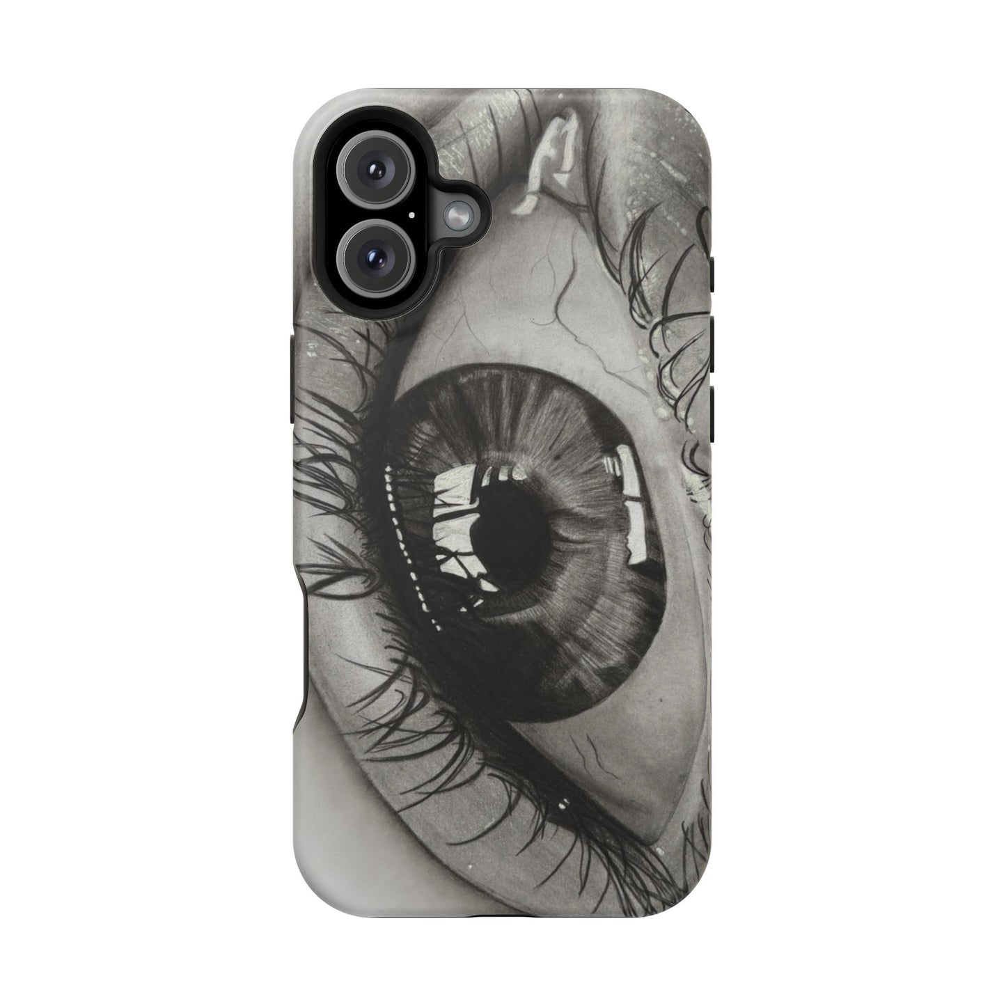 Augen-Illustration Magnetische Stoßfeste Handyhülle
