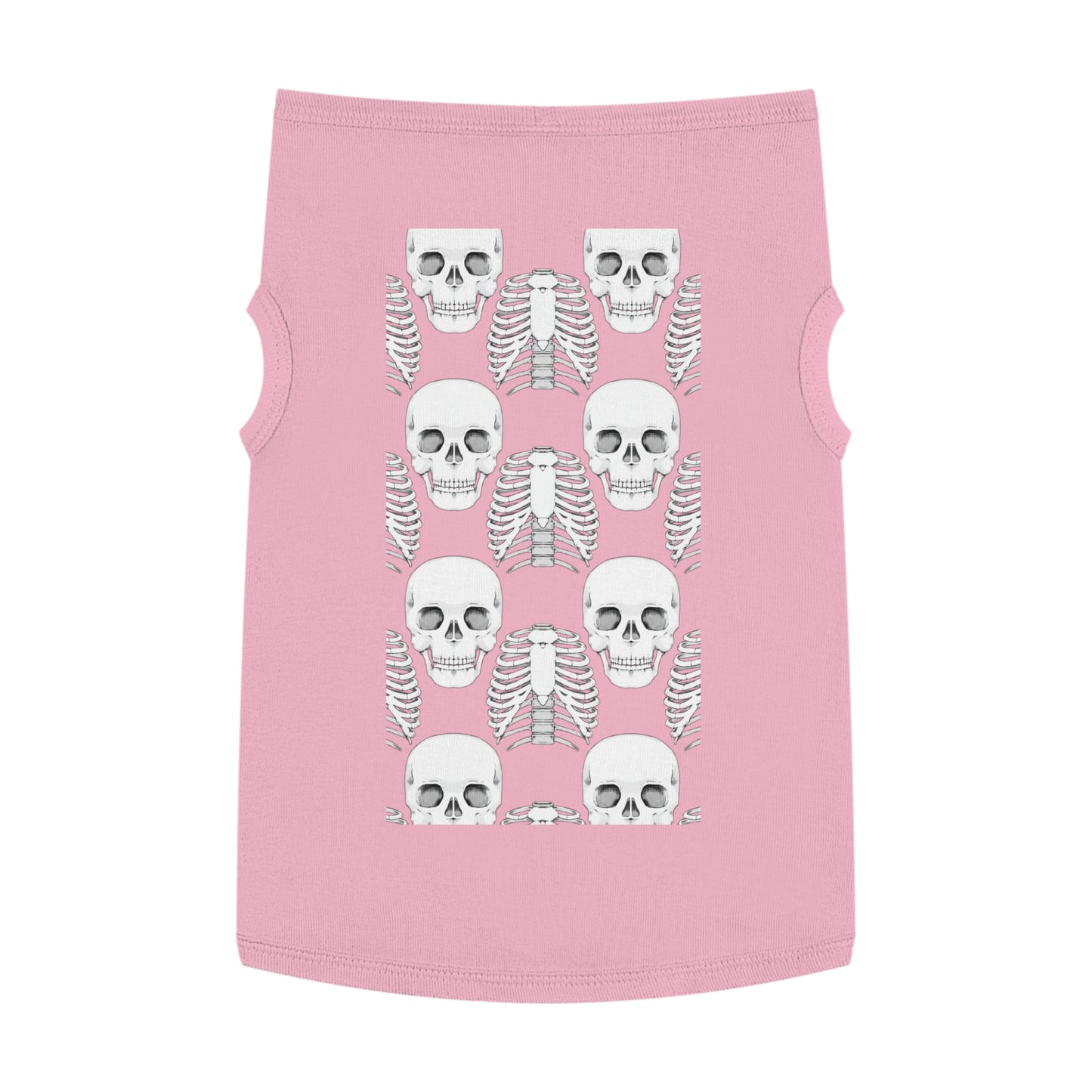 Skull & Ribcage Pet Tank Top — Gothic Halloween Dog Shirt