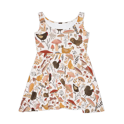 Chicken All-Over Print Skater Dress