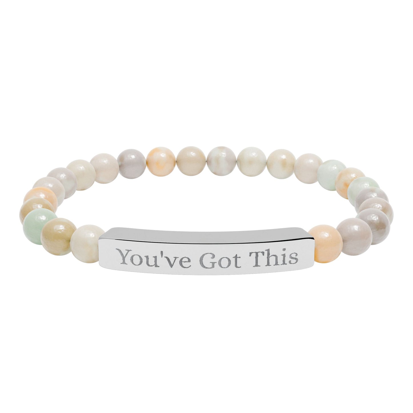 Armband mit Naturstein-Stretchleiste (Gravur)