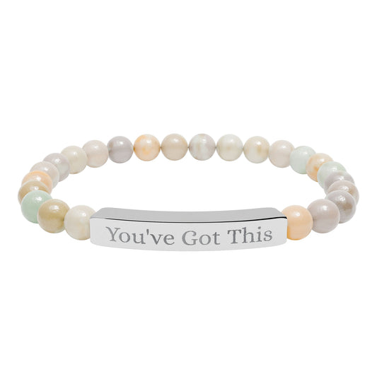 Armband mit Naturstein-Stretchleiste (Gravur)