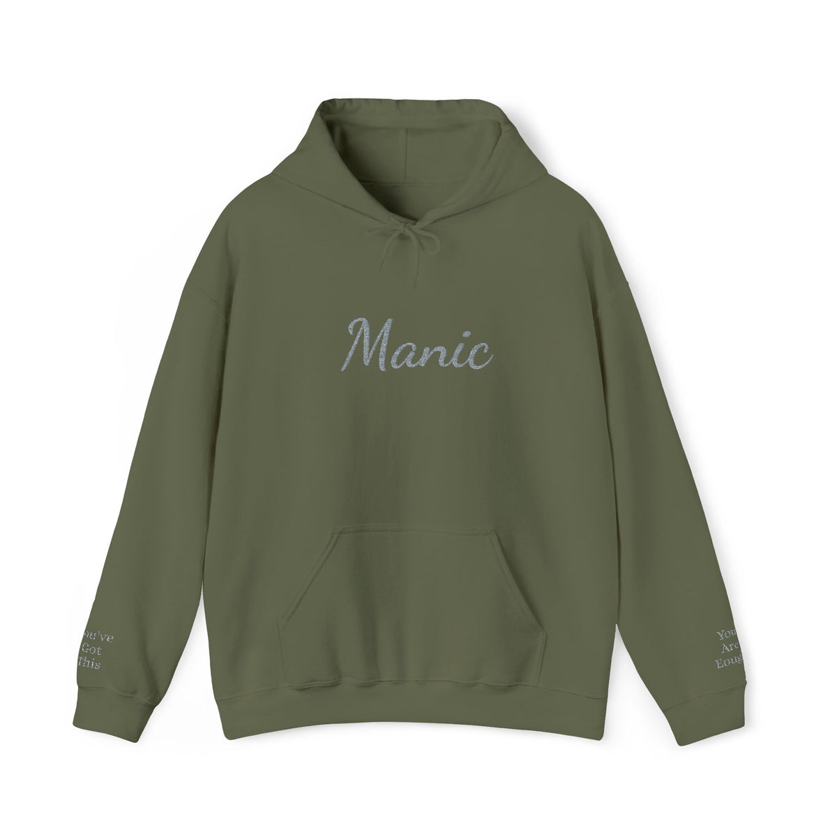 Manic Script Rhinestone Sparkle Hoodie