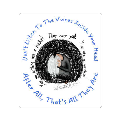 Dark Thoughts Mental Health Artwork Sticker