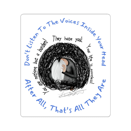Dark Thoughts Mental Health Artwork Sticker