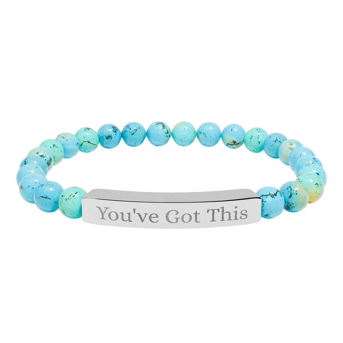 Armband mit Naturstein-Stretchleiste (Gravur)