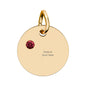 Birthstone Circle Charm (Engraving)
