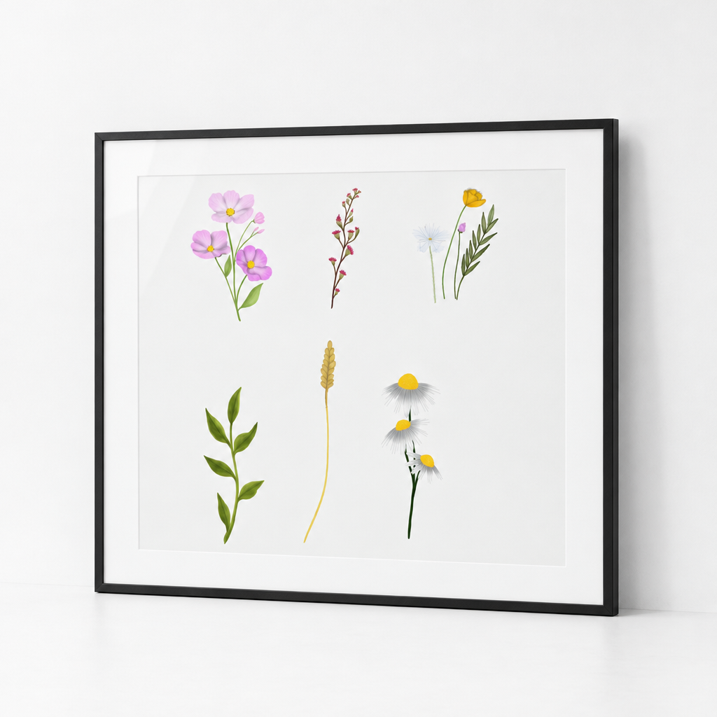 Botanical Wildflower Unframed Poster