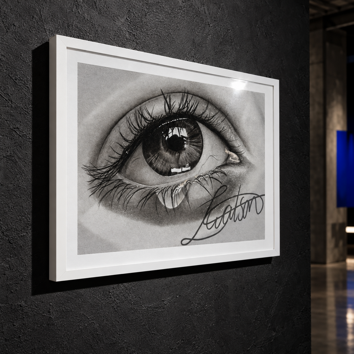 Tearful Eye Art Poster – Black and White Unframed Gallery Print