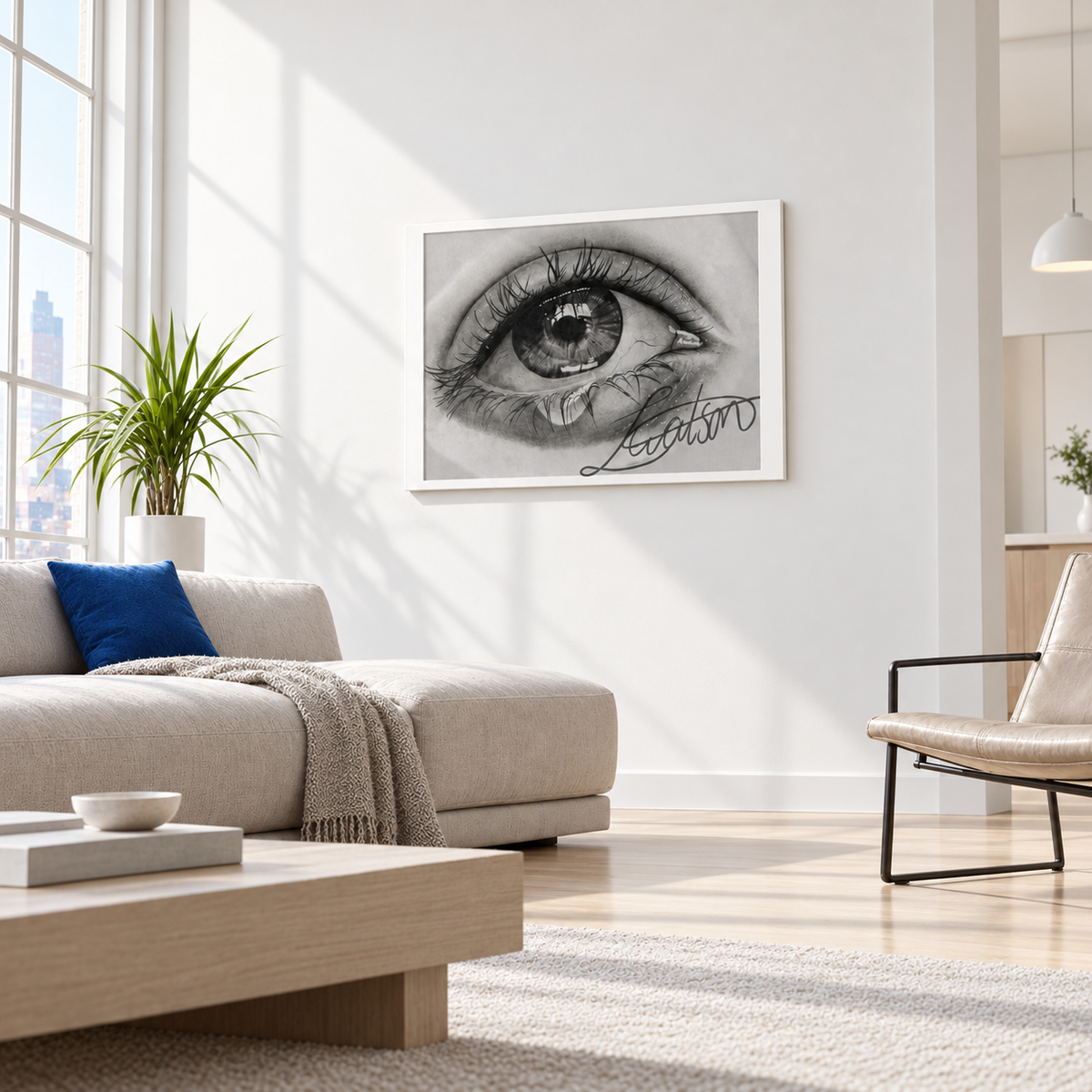 Tearful Eye Art Poster – Black and White Unframed Gallery Print