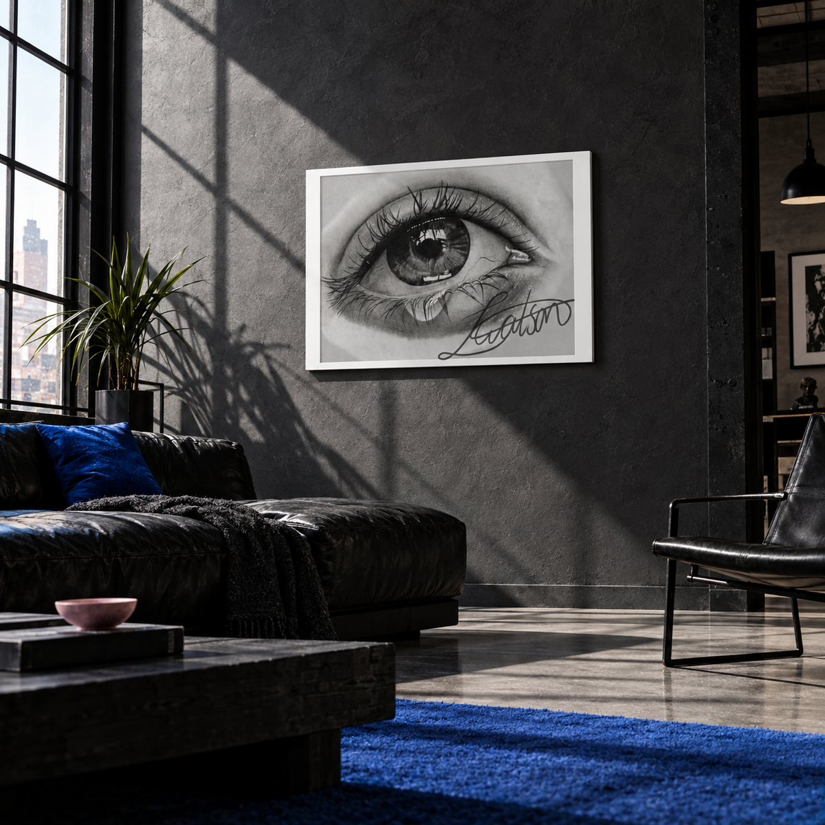 Tearful Eye Art Poster – Black and White Unframed Gallery Print