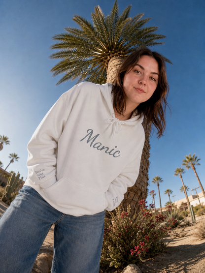 Manic Script Rhinestone Sparkle Hoodie