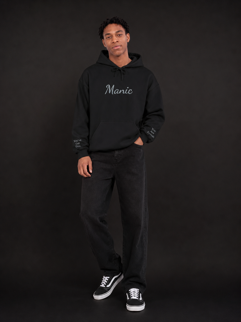 Manic Script Rhinestone Sparkle Hoodie