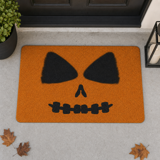 Halloween Pumpkin Polyester Doormat