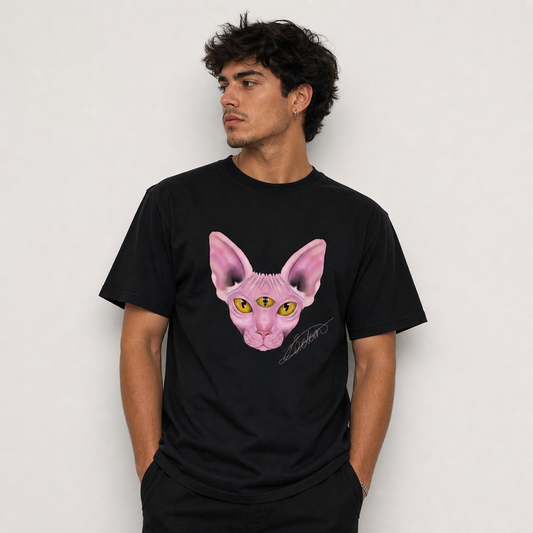 Three Eyed Cat Custom Unisex T-Shirt