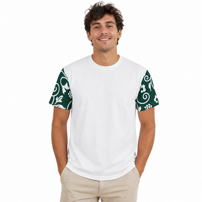 Green Sleeve All-Over Print Tee