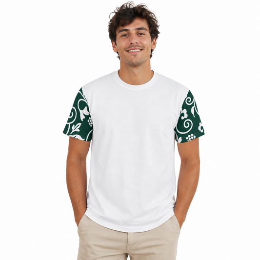 Green Sleeve All-Over Print Tee