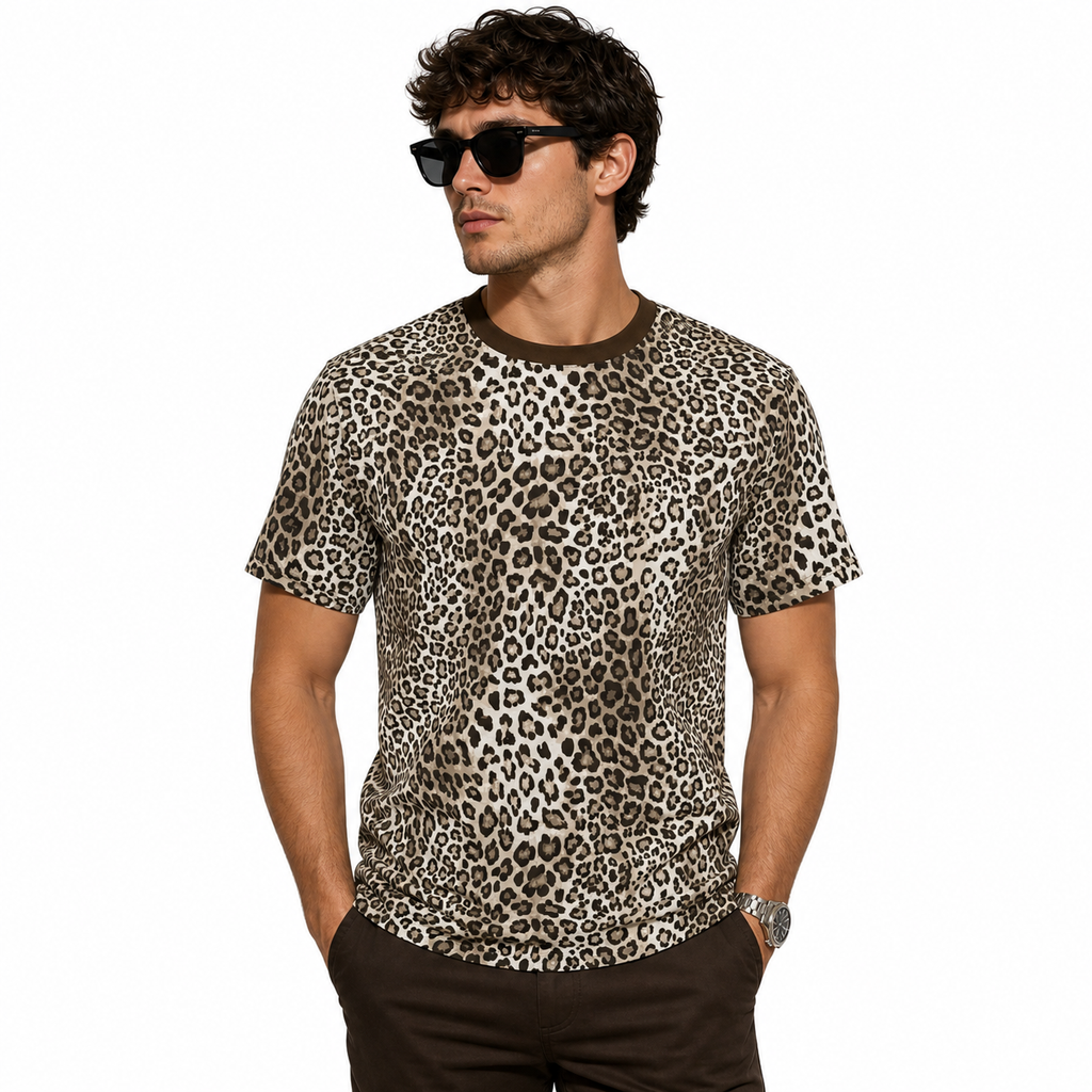 Leopard Print All-Over Print Tee