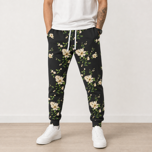 Dark Flower All-Over Print Joggers