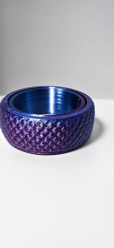 3D Printed Fidget Spinner Rings – Set of 4